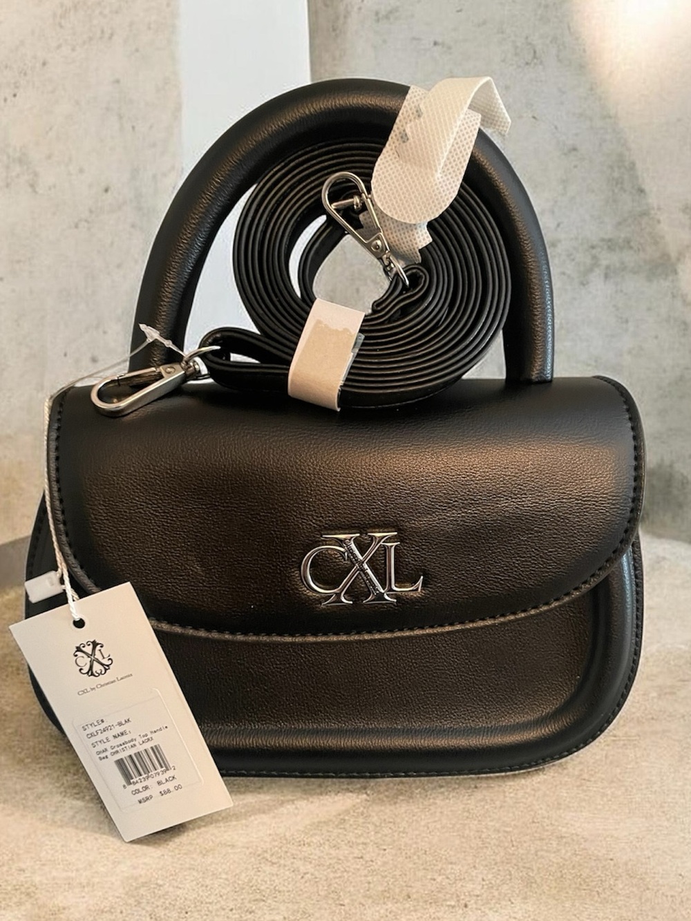 Christian Lacroix Black Crossbody Bag top handle New with tags